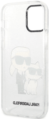 Karl Lagerfeld Kryt iPhone 12 /12 Pro 6,1" transparent hardcase Gliter Karl&Choupette (KLHCP12MHNKCTGT)