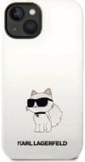 Karl Lagerfeld Kryt iPhone 14 6,1" hardcase white Silicone Choupette MagSafe (KLHMP14SSNCHBCH)