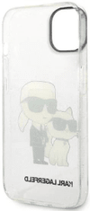 Karl Lagerfeld Kryt iPhone 14 6,1" transparent hardcase IML GLIT NFT Karl&Choupette (KLHCP14SHNKCTGT)