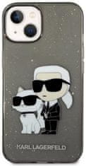 Karl Lagerfeld Kryt iPhone 14 6,1" black hardcase IML GLIT NFT Karl&Choupette (KLHCP14SHNKCTGK)