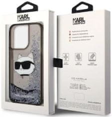Karl Lagerfeld Kryt iPhone 14 Pro 6,1" black hardcase Glitter Choupette Head (KLHCP14LLNCHCK)