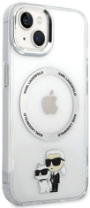 Karl Lagerfeld Kryt iPhone 13 6.1" hardcase transparent Iconic Karl&Choupette Magsafe (KLHMP13MHNKCIT)