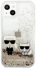 Karl Lagerfeld Kryt KLHCP13MGKCD iPhone 13 6,1" gold hardcase Liquid Glitter Karl&Choupette (KLHCP13MGKCD)