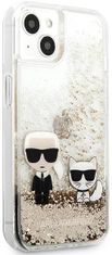 Karl Lagerfeld Kryt KLHCP13MGKCD iPhone 13 6,1" gold hardcase Liquid Glitter Karl&Choupette (KLHCP13MGKCD)