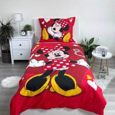 Jerry Fabrics Obliečky Minnie Red heart 140x200, 70x90 cm