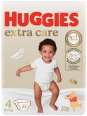 Huggies Plienky jednorázové Extra Care 4 (8-14 kg) 33 ks