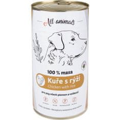 All Animals konz. pre psov kuracie mäso ml.s ryžou 1200g