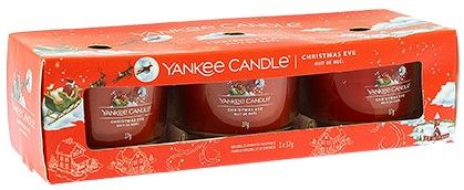 Yankee Candle sada votívnych sviečok v skle 3 ks Christmas Eve