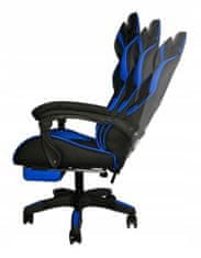 Dunmoon 8978 Herná polohovateľná stolička čierno - modrá 13836