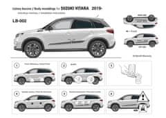 Rider Ochranné lišty bočných dverí, Suzuki Vitara, 2019- , Facelift