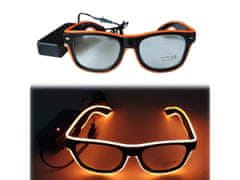GGV  Svietiace LED okuliare oranžová