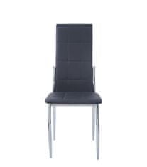 Butopêa Jedálenská stolička, koženka s čiernymi chrómovými nohami - FIFI