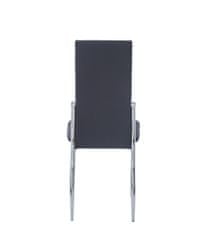 Butopêa Jedálenská stolička, koženka s čiernymi chrómovými nohami - FIFI