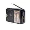  XJ4633 Prenosné analógové rádio KK-606AC, AM/FM/SW čierna