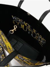 Versace Jeans Žlto-čierny dámsky vzorovaný obojstranný shopper Versace Jeans Couture UNI