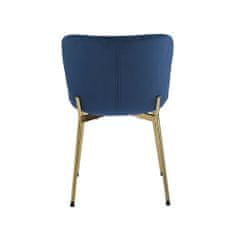 Butopêa Zamatová jedálenská stolička so zlatými nohami, kráľovská modrá - MILLESIME
