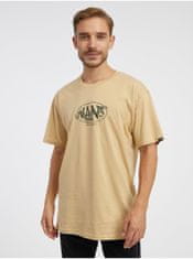 Vans Béžové pánske tričko VANS Snaked Center Logo S