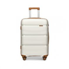 KONO Biely prémiový plastový kufor s TSA zámkom "Majesty" - veľ. M, L, XL