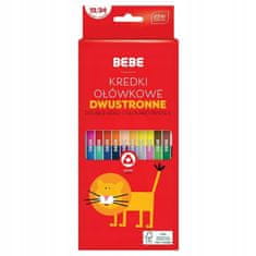 Bebe Olo obojstranné odolné ceruzky 24 farieb
