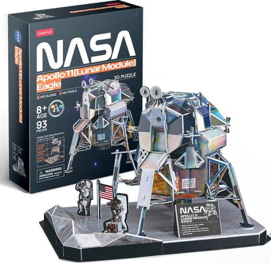 CubicFun 3D puzzle NASA: Apolo 11, Lunárny modul Eagle 93 dielikov