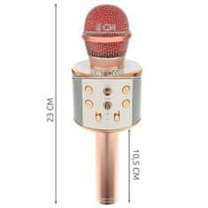 Izoksis Izoxis 22190 Karaoke bluetooth mikrofón svetlo ružová