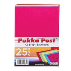 Pukka Pad Obálky "Bright", mix žiarivých farieb, C6, pogumovaný povrch, 9061-ENV