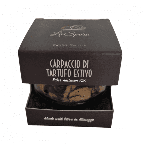 Tartufi La Spora Carpaccio (plátky) z čiernej hľuzovky, 40 g / 30 g