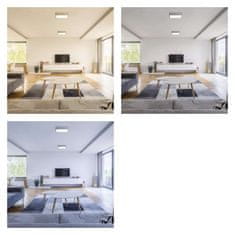 EMOS LED prisadené svietidlo, štvorec, strieborné, 21W, CCT