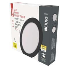 EMOS LED vstavané svietidlo NEXXO, kruhové, čierne, 18W, CCT
