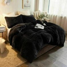 HOME & MARKER® Extra mäkká a pohodlná plyšová 3-dielna posteľná bielizeň – čierna | SNUGGBED