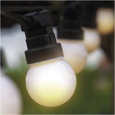 EMOS LED svetelná reťaz – 10x párty žiarovky mliečnej, 5 m, vonkajšia aj vnútorná, teplá biela