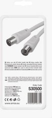 EMOS Anténní koaxiální kabel stíněný 5m – rovné vidlice