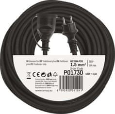 EMOS Predlžovací kábel gumový - spojka, 30m, 3× 1,5mm2