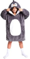 Cozy Noxxiez CH323 Tučniak - hrejivá televízna mikinová deka s kapucňou pre deti 7 - 12 rokov
