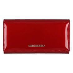 Gregorio Dlhšia hladká lakovaná peňaženka Aimee, červená