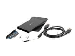 Natec Externý box pre HDD 2,5" USB 2.0 Rhino, čierny