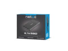 Natec Externý box pre HDD 2,5" USB 2.0 Rhino, čierny