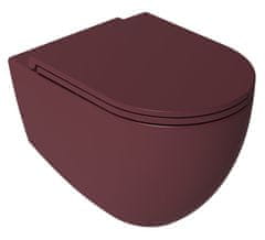 ISVEA , INFINITY WC sedátko SLIM, Easy Take, Soft Close, červená matná, 40KF0543I-S