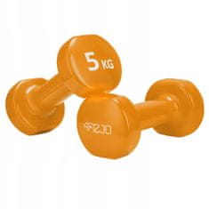 4FIZJO Cvičebné činky 2x5 kg, oranžová