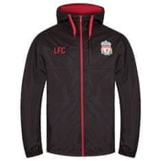 FAN SHOP SLOVAKIA Bunda Liverpool FC s kapucňou, zips, vrecká, znak, tmavo hnedá | M