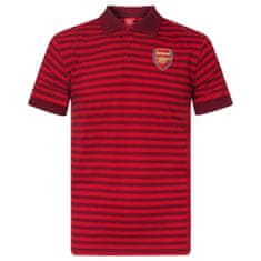 FAN SHOP SLOVAKIA Polo Tričko Arsenal FC, znak, pruhované, poly-bavlna, červená | M