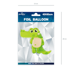 PartyPal Fóliový balón supershape Krokodíl 45x63cm