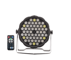 KOLORENO LED pár reflektor 54 ľad RGBW, DMX, strobo s diaľkovým ovládačom