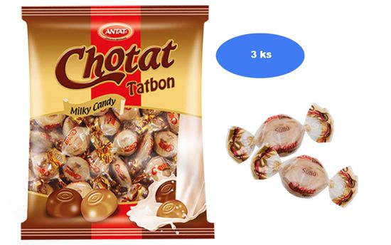 Antat cukríky Chotat Tatbon milk 125g (3 ks)