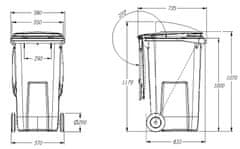 Contenur Popolnica Contenur 240 l červená