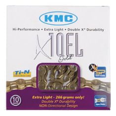 KMC reťaz X10EL zlatý 114 čl. BOX