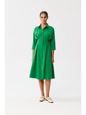 Stylove Dámske košeľové šaty Camedes S351 svetlo zelená S