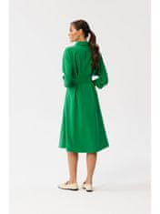 Stylove Dámske košeľové šaty Camedes S351 svetlo zelená S