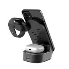 Kaku KSC-778 bezdrôtová nabíjačka na mobil / Apple Watch / Airpods 15W, čierna