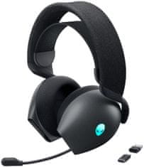 Alienware DELL AW720H/ Dual-Mode Wireless Gaming Headset/ bezdrôtové slúchadlá s mikrofónom/ čierne